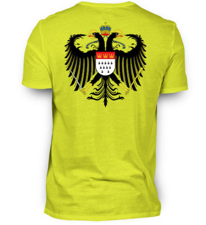 Sauer-gelbes Shirt mit Kölner Wappen auf Rückseite