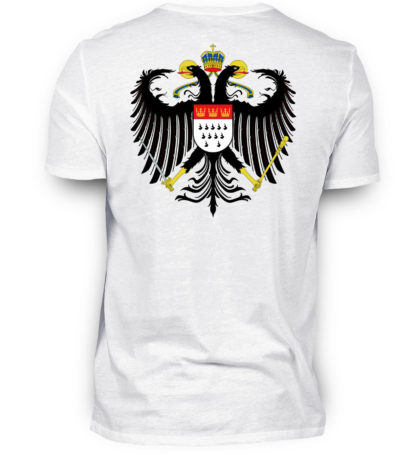 Weißes Shirt mit Kölner Wappen auf Rückseite