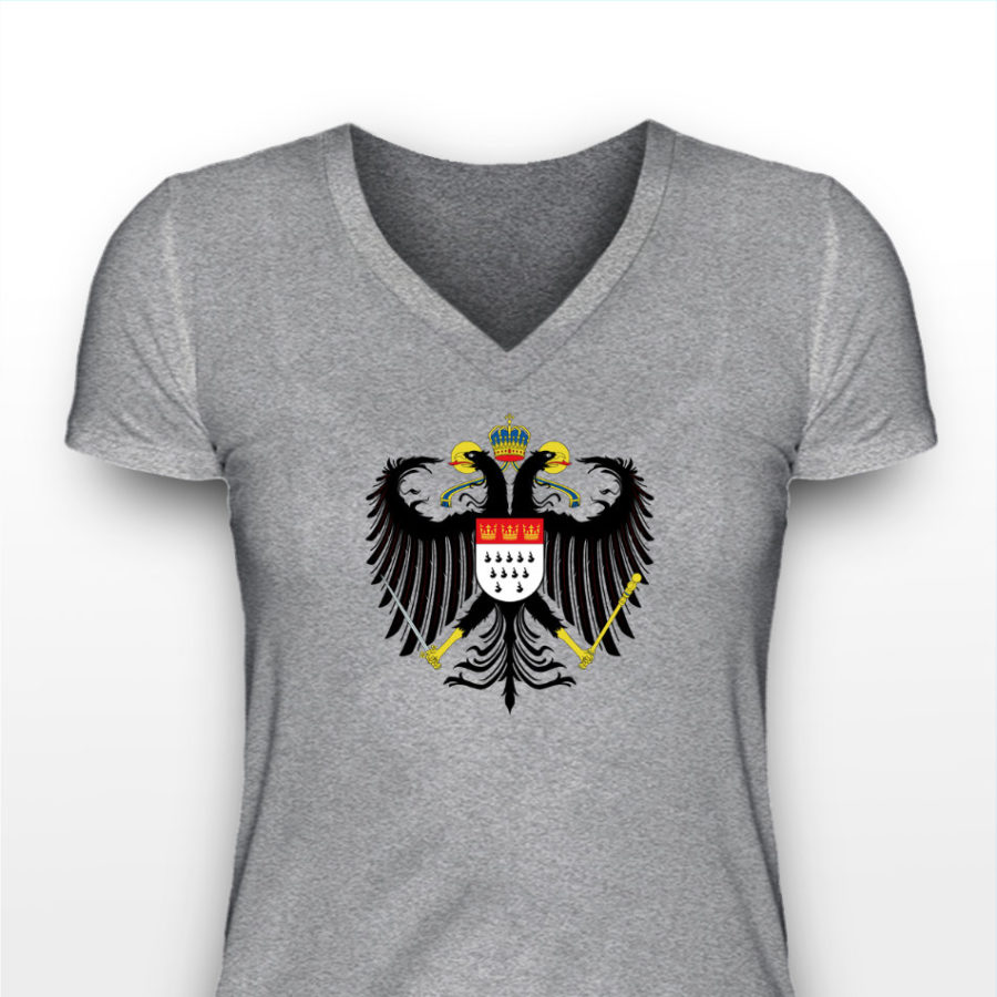 Kölner Wappen mit Adler auf Damen T-Shirt - V-Ausschnitt – Bild 6