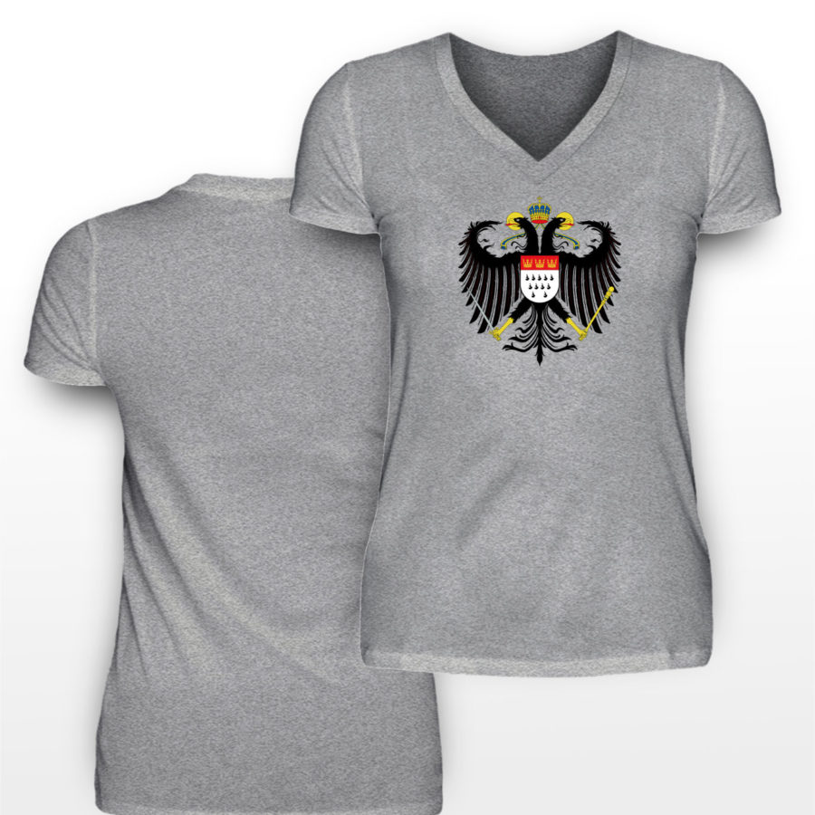 Kölner Wappen mit Adler auf Damen T-Shirt - V-Ausschnitt – Bild 7