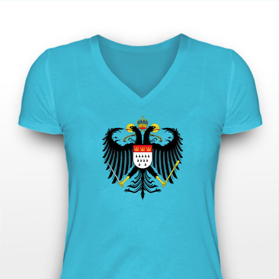 Kölner Wappen mit Adler auf Damen T-Shirt - V-Ausschnitt – Bild 10