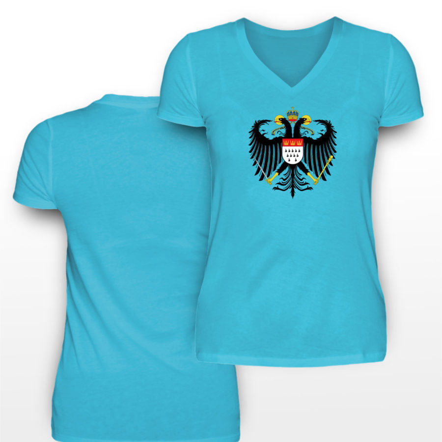 Kölner Wappen mit Adler auf Damen T-Shirt - V-Ausschnitt – Bild 11