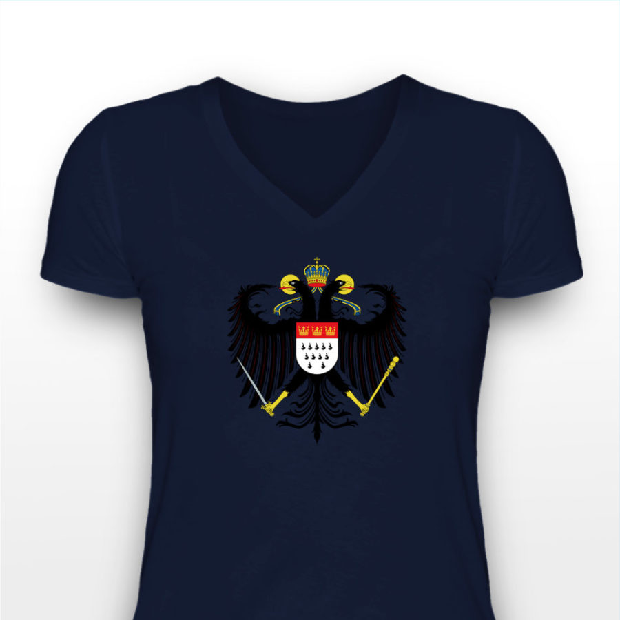 Kölner Wappen mit Adler auf Damen T-Shirt - V-Ausschnitt – Bild 8