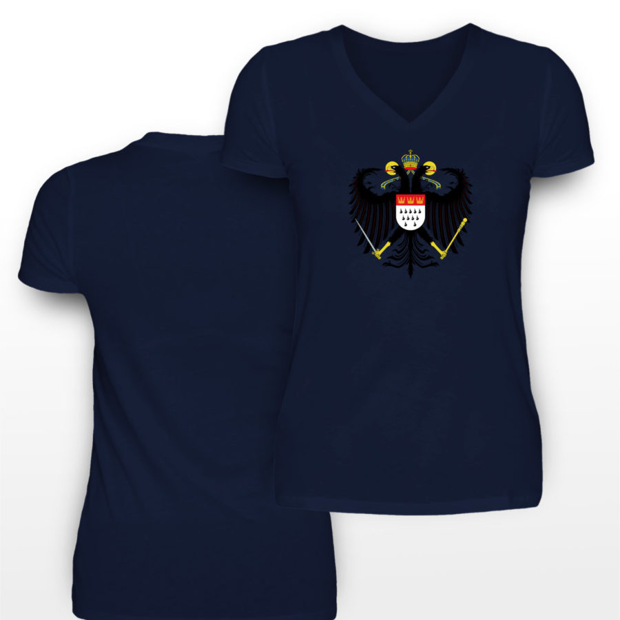 Kölner Wappen mit Adler auf Damen T-Shirt - V-Ausschnitt – Bild 9
