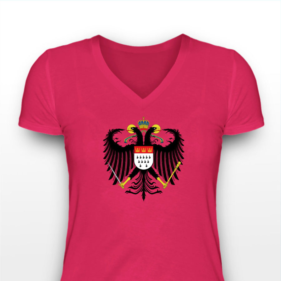 Kölner Wappen mit Adler auf Damen T-Shirt - V-Ausschnitt – Bild 12