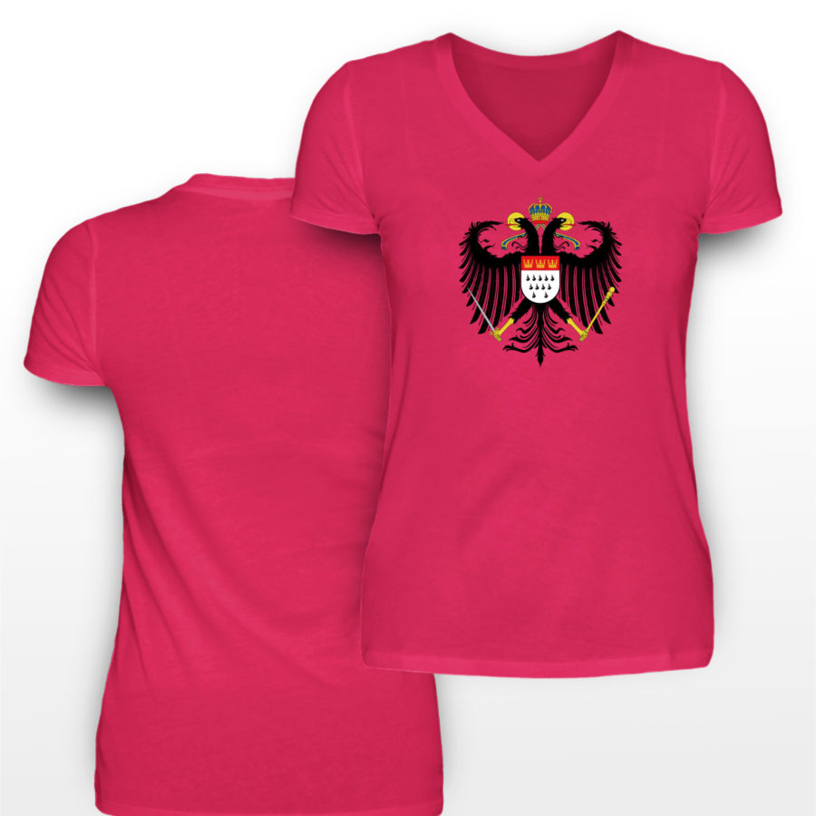 Kölner Wappen mit Adler auf Damen T-Shirt - V-Ausschnitt – Bild 13