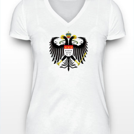 Kölner Wappen mit Adler auf Damen T-Shirt - V-Ausschnitt