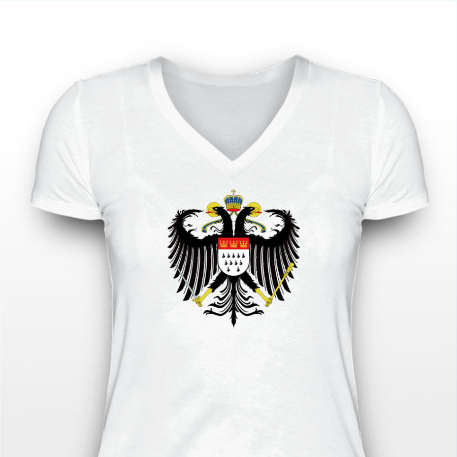 Kölner Wappen mit Adler auf Damen T-Shirt - V-Ausschnitt – Bild 2