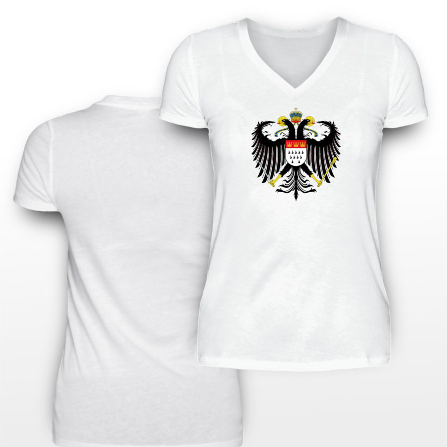 Kölner Wappen mit Adler auf Damen T-Shirt - V-Ausschnitt – Bild 3