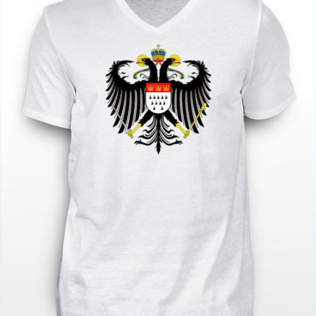 Kölner Wappen mit Adler auf Herren T-Shirt - V-Ausschnitt