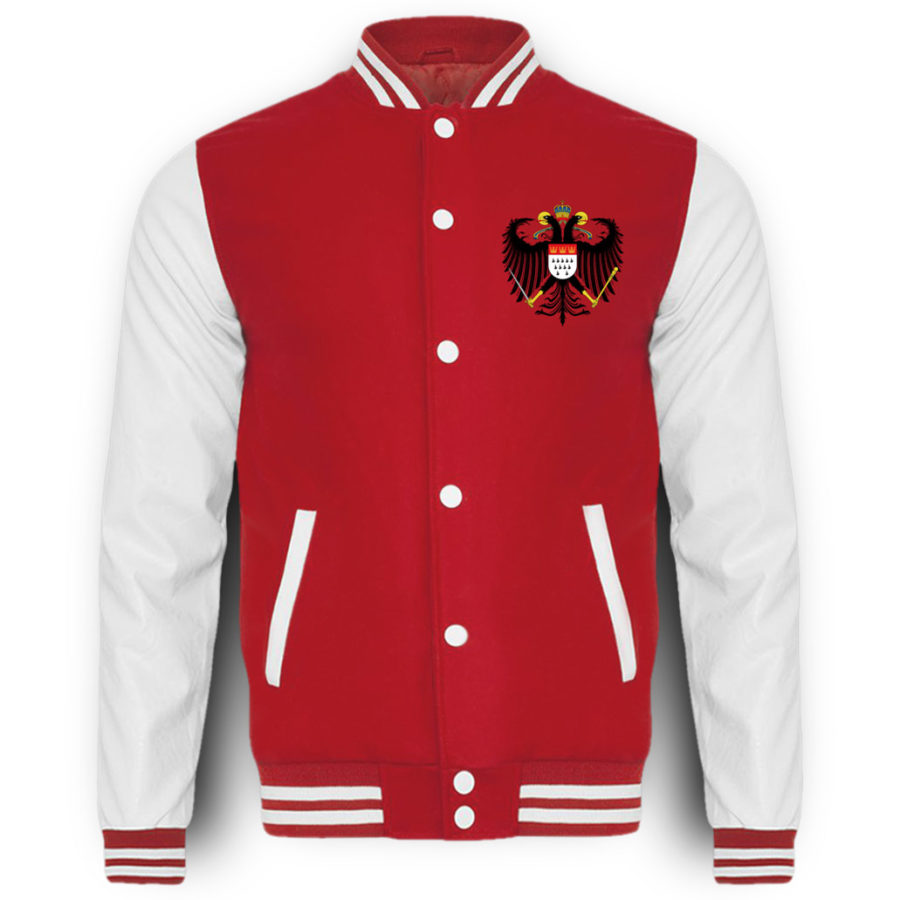 Kölner Wappen mit Adler auf College-Sweatjacke (Brust) – Bild 2