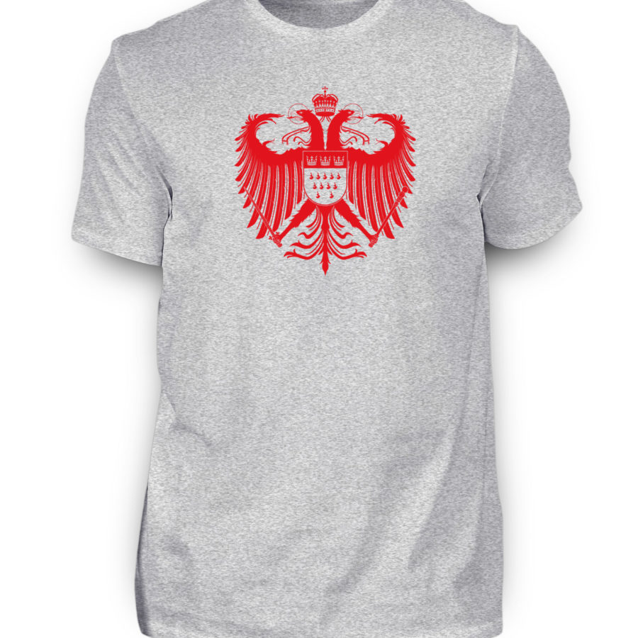 Kölner Wappen mit Adler in Rot auf Herren T-Shirt - Basic – Bild 3