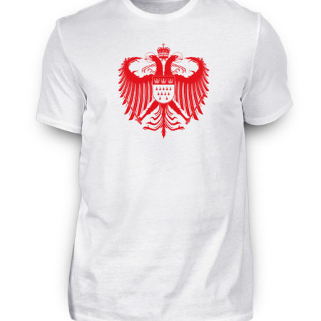 Kölner Wappen mit Adler in Rot auf Herren T-Shirt - Basic