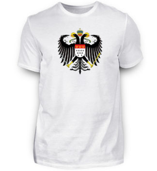 Kölner Wappen mit Adler auf Herren T-Shirt - Basic