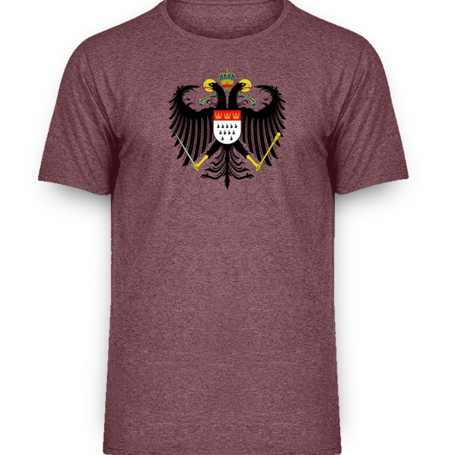 Kölner Wappen mit Adler auf Herren Melange Shirt – Bild 2