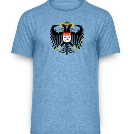 Kölner Wappen mit Adler auf Herren Melange Shirt