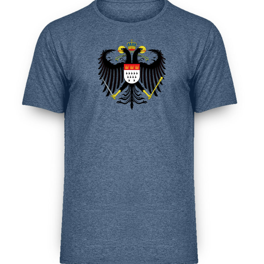 Kölner Wappen mit Adler auf Herren Melange Shirt – Bild 5