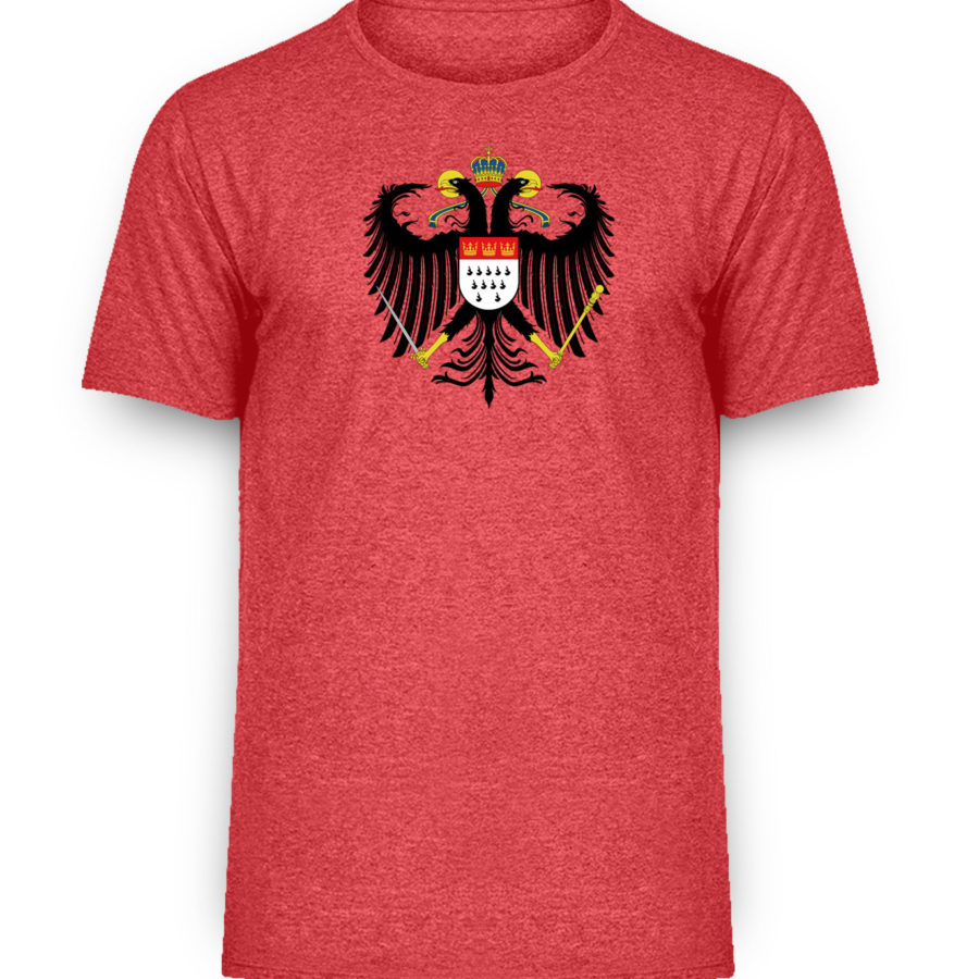 Kölner Wappen mit Adler auf Herren Melange Shirt – Bild 3