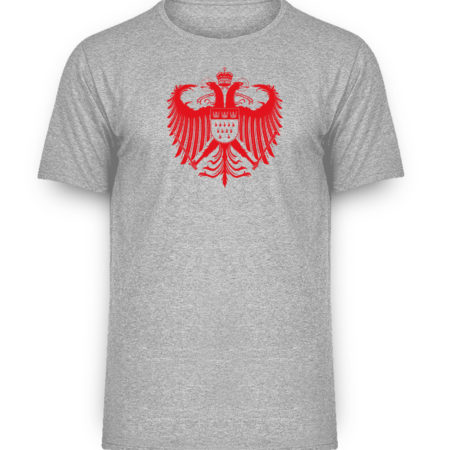 Kölner Wappen mit Adler in Rot auf Herren Melange Shirt