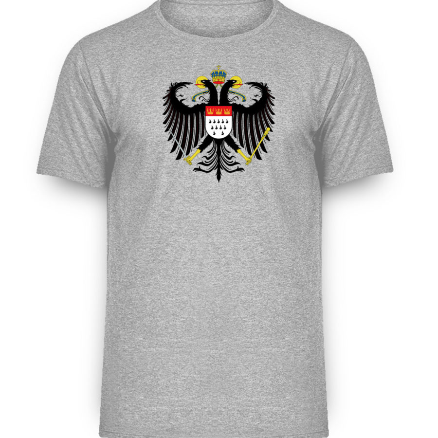 Kölner Wappen mit Adler auf Herren Melange Shirt – Bild 4