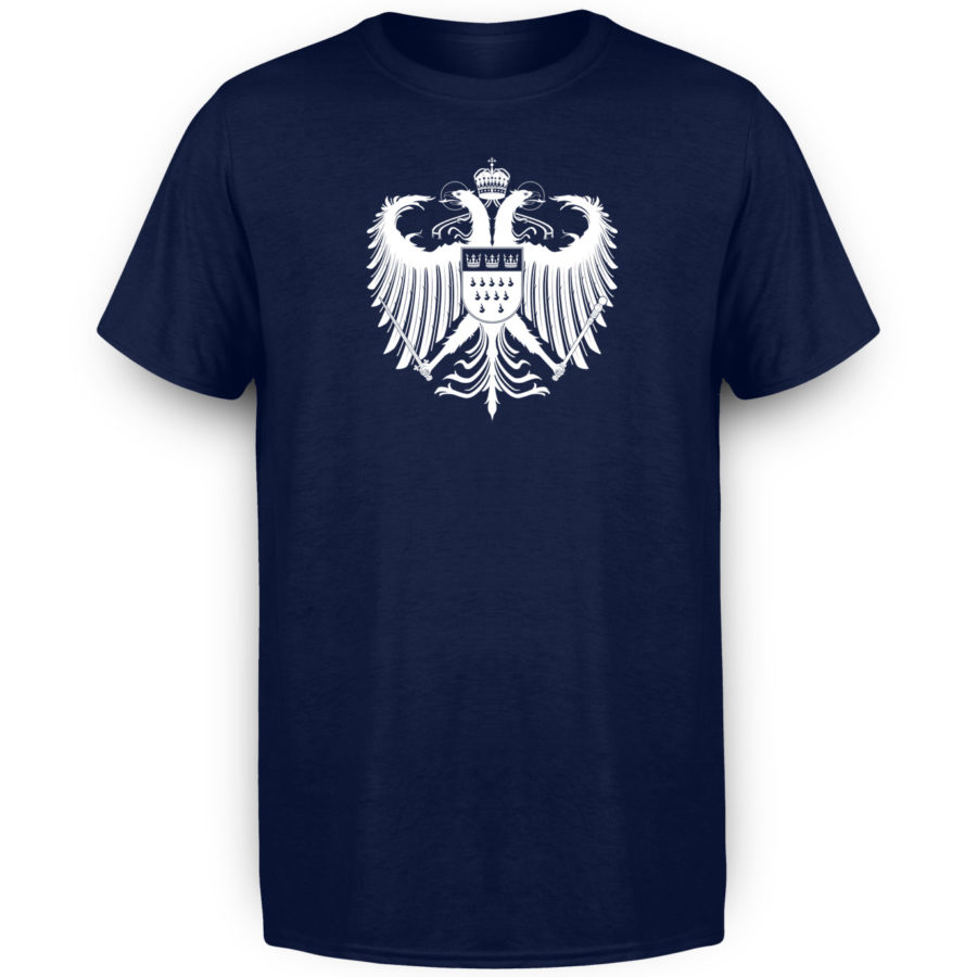 Kölner Wappen mit Adler in Weiß auf Herren T-Shirt (Organic-Premium) – Bild 5