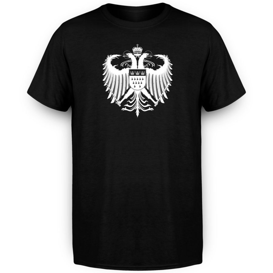 Kölner Wappen mit Adler in Weiß auf Herren T-Shirt (Organic-Premium) – Bild 4