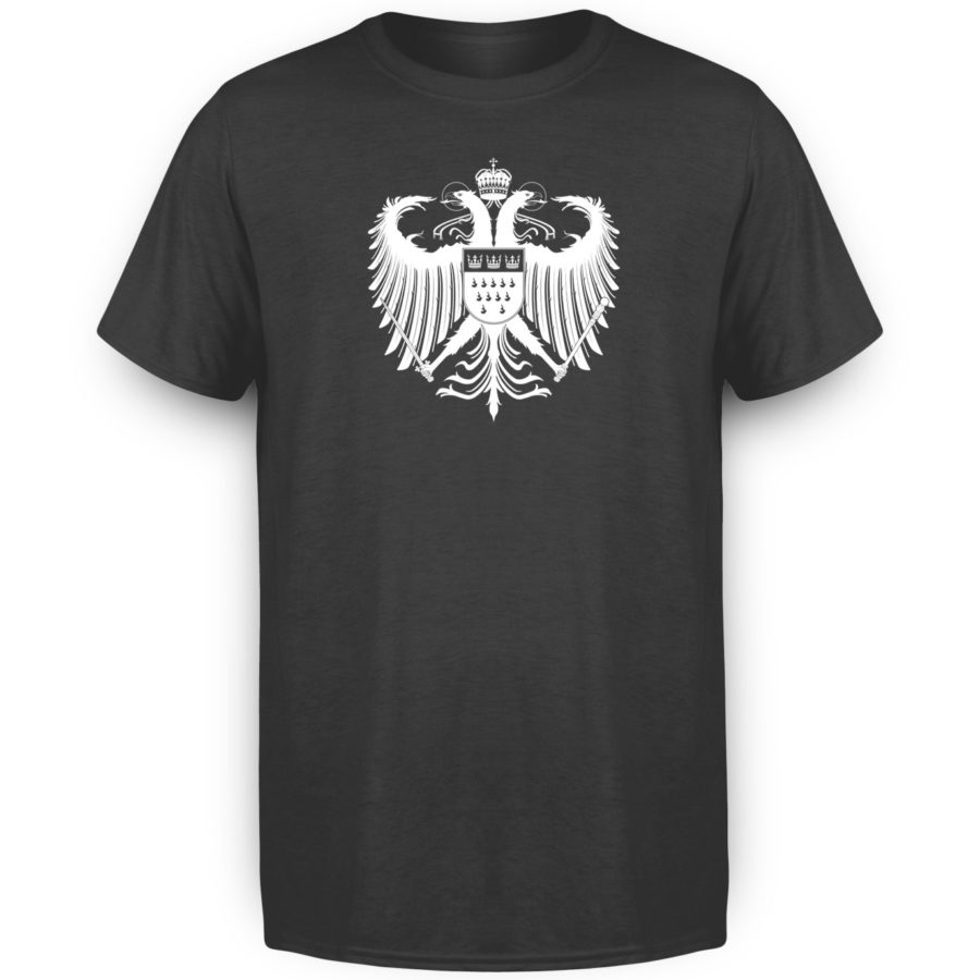 Kölner Wappen mit Adler in Weiß auf Herren T-Shirt (Organic-Premium) – Bild 3