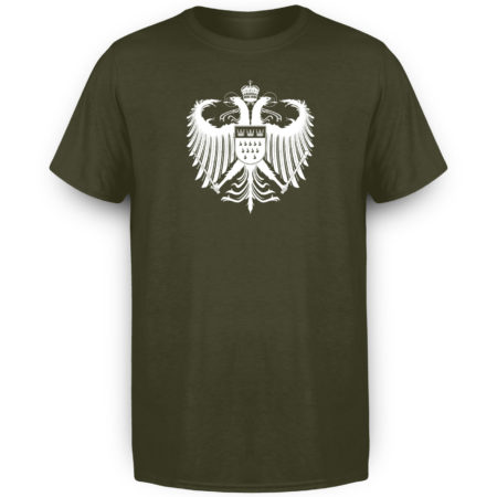 Kölner Wappen mit Adler in Weiß auf Herren T-Shirt (Organic-Premium)