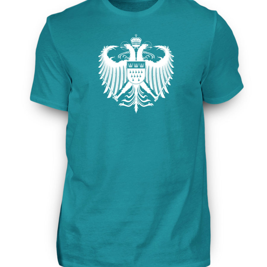 Kölner Wappen mit Adler in Weiß auf Herren T-Shirt (Organic) – Bild 7