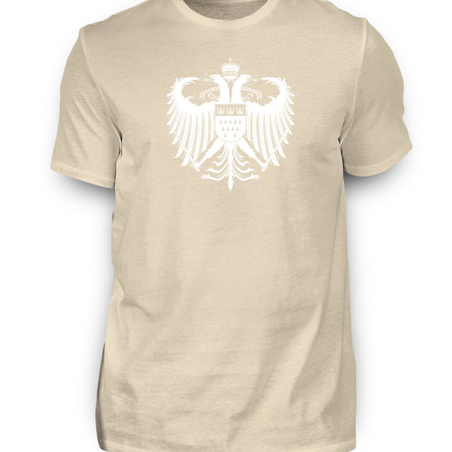 Kölner Wappen mit Adler in Weiß auf Herren T-Shirt (Organic) – Bild 4