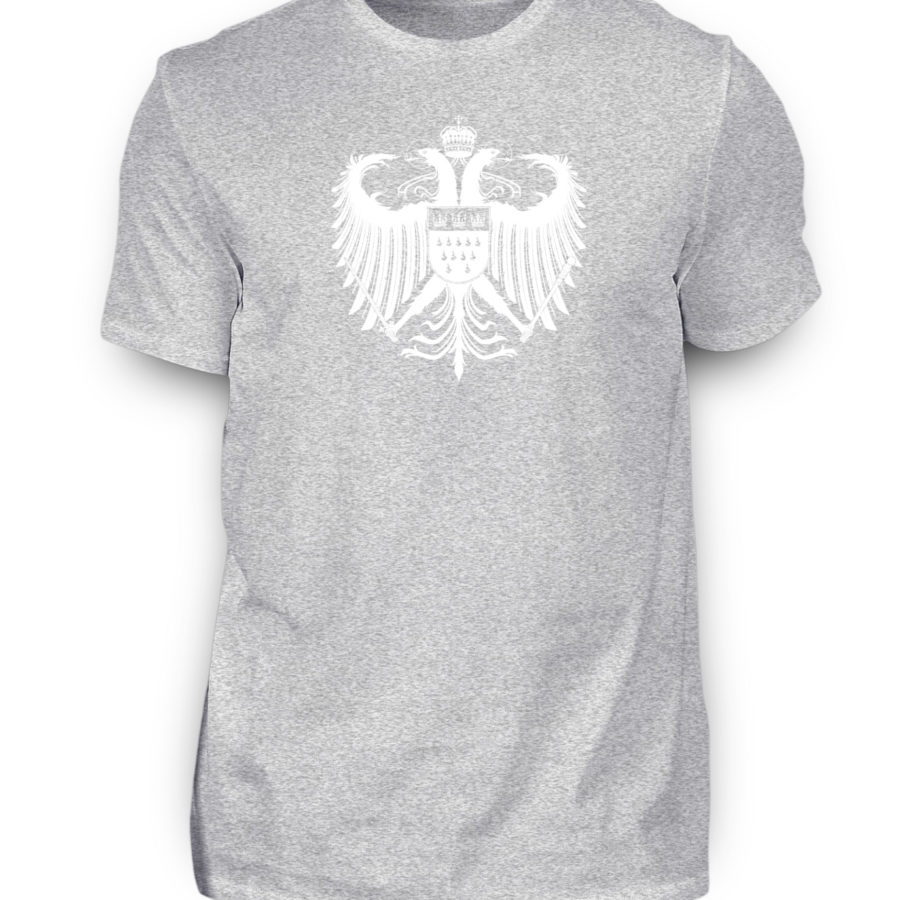 Kölner Wappen mit Adler in Weiß auf Herren T-Shirt (Organic) – Bild 2