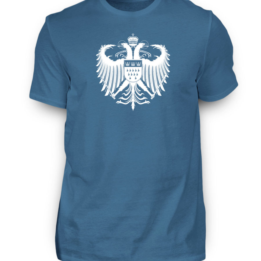 Kölner Wappen mit Adler in Weiß auf Herren T-Shirt (Organic) – Bild 6