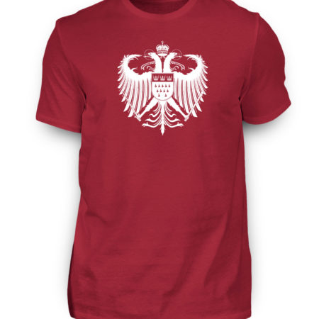 Kölner Wappen mit Adler in Weiß auf Herren T-Shirt (Organic)