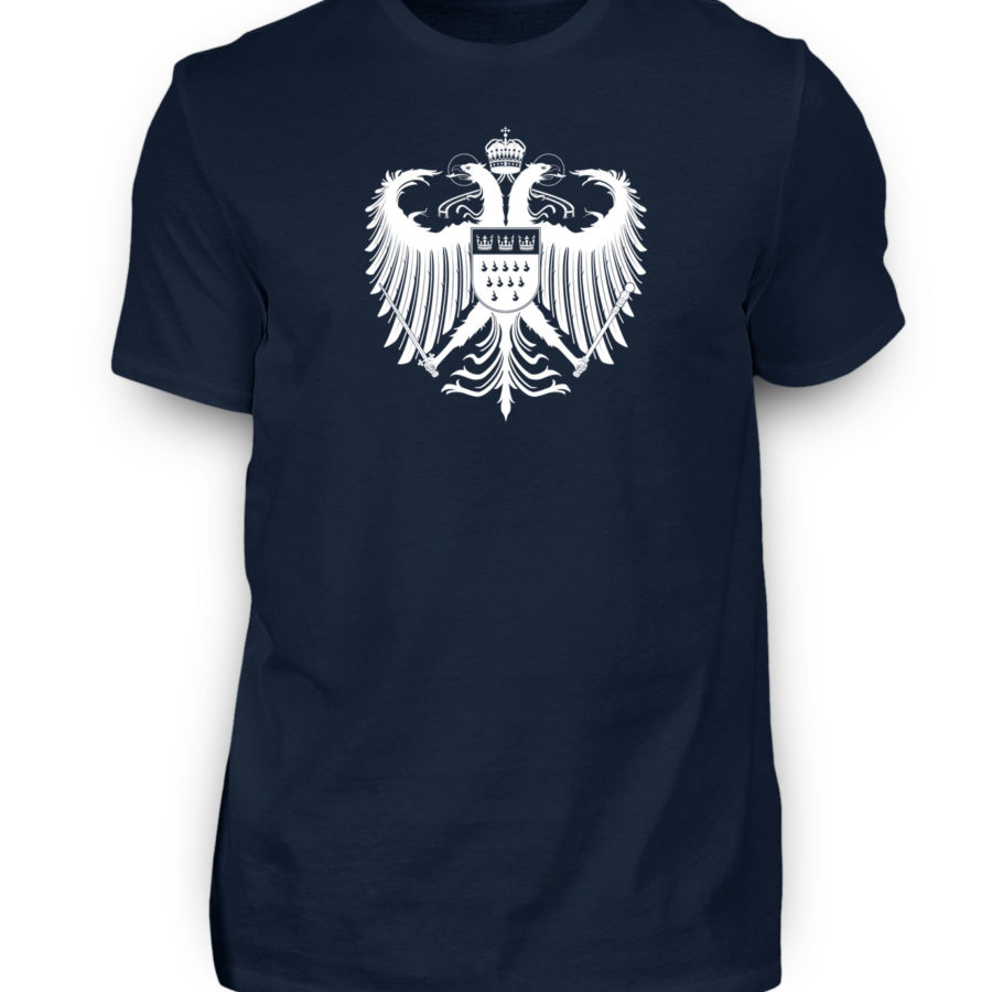Kölner Wappen mit Adler in Weiß auf Herren T-Shirt (Organic) – Bild 5