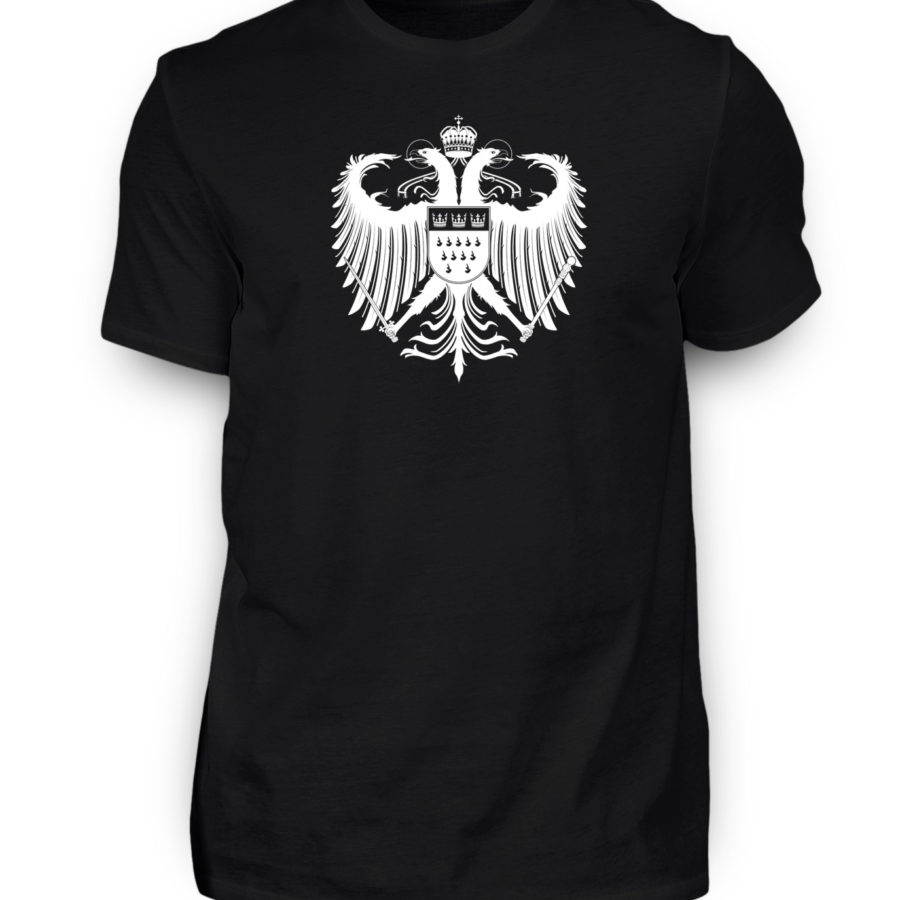 Kölner Wappen mit Adler in Weiß auf Herren T-Shirt (Organic) – Bild 3